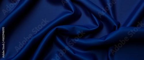 Deep indigo fabric, rich texture, subtle sheen, wool, design