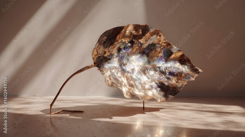 Fototapeta premium Translucent leaf sculpture display