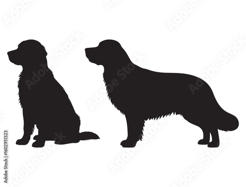 GOLDEN RETRIEVER DOG SILHOUETTE