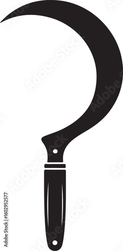 Hand sickle silhouette vector illustration design