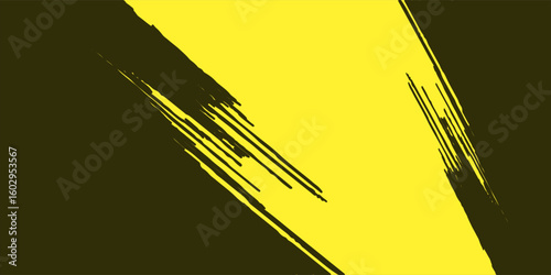 Grunge vector texture geometric yellow, black. With the ability to use overlay. Background scratches, cracks, stains.