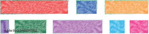 Hand-Drawn Square and Rectangular Frames in Sketchy Style with Scribed Brush – Grungy Pencil Brush Stroke Borders Collection

