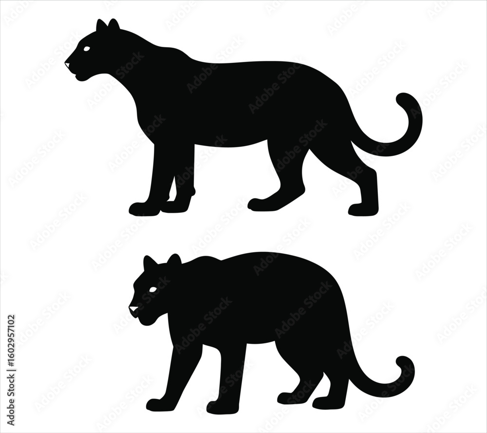 Obraz premium Powerful Panther Silhouette Vector