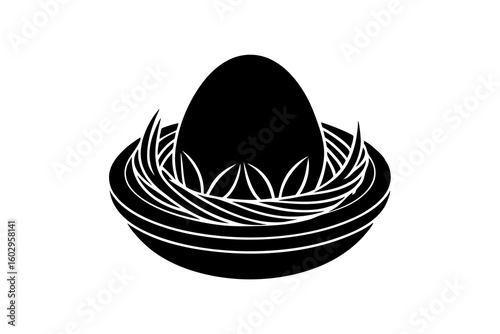401k Retirement Nest Egg Line Art Icon – Minimalist SVG for Finance Apps & Websites