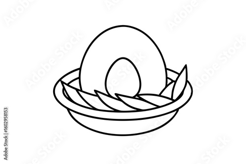 401k Retirement Nest Egg Line Art Icon – Minimalist SVG for Finance Apps & Websites