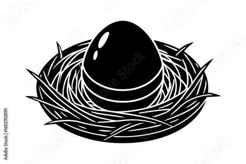 401k Retirement Nest Egg Line Art Icon – Minimalist SVG for Finance Apps & Websites