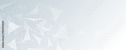 Abstract technology futuristic polygonal network structure mesh background. Geometric connected dots and lines communication network background.