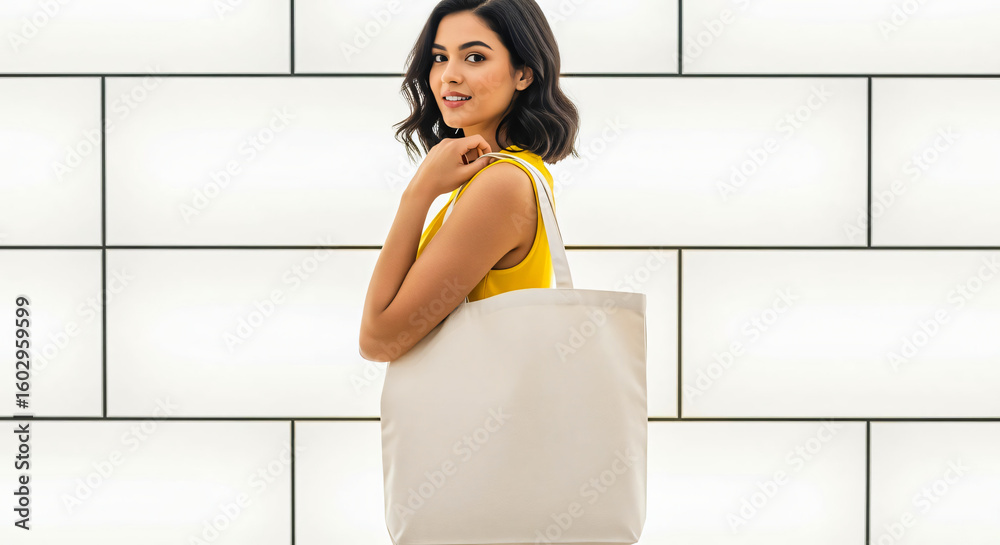Radiant Smile with a Tote Bag: Simple Style That Captivates Radiant Smile with a Tote Bag: Simple Style That Captivates