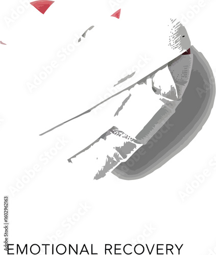 A heart wrapped in bandages symbolizes emotional recovery, conveying healing, resilience, and the process of overcoming heartbreak and emotional wounds with care and support.