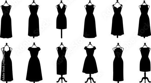 dummy dress hand drawing illustration vector. flat vector silhouette

