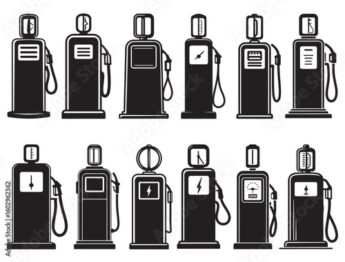 OLD GAS STATION SILHOUETTE