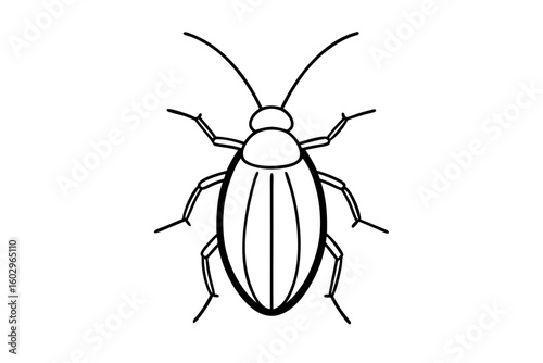 Cockroach Pest Control Infestation Flat Vector Icon Illustration

