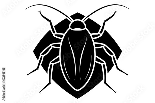 Cockroach Pest Control Infestation Flat Vector Icon Illustration

