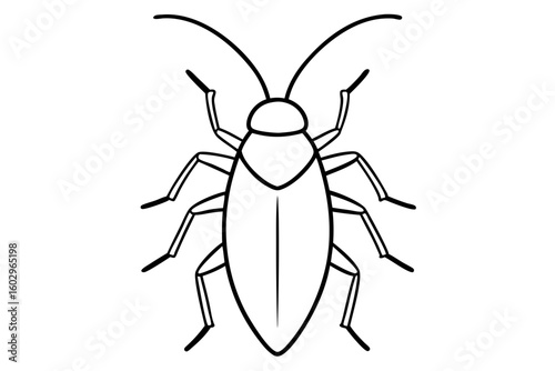 Cockroach Pest Control Infestation Flat Vector Icon Illustration

