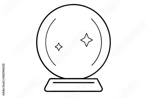 Crystal Ball Icon – Fortune Telling Flat SVG for Apps and Web


