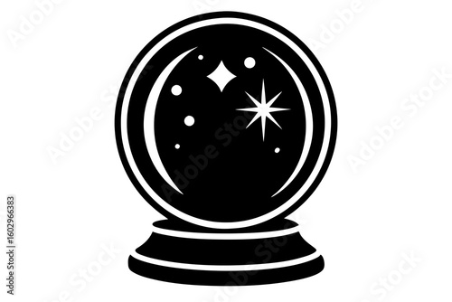 Crystal Ball Icon – Fortune Telling Flat SVG for Apps and Web

