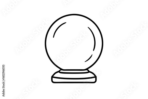 Crystal Ball Icon – Fortune Telling Flat SVG for Apps and Web


