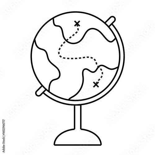 Map Navigation Line Icons