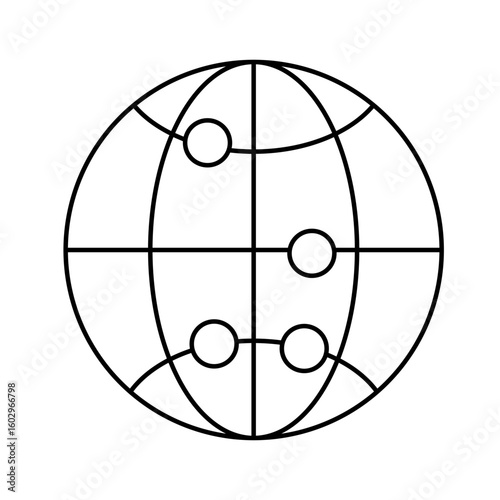 Map Navigation Line Icons