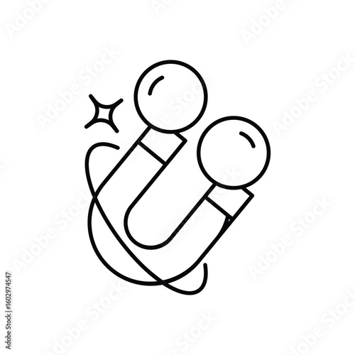 lead generation line icon with white background vector stock illustration