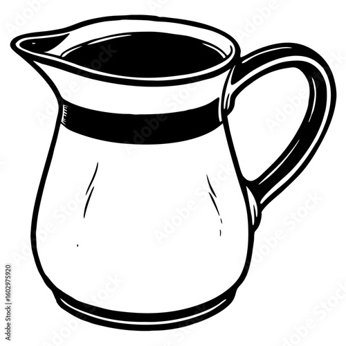 milk jug on white