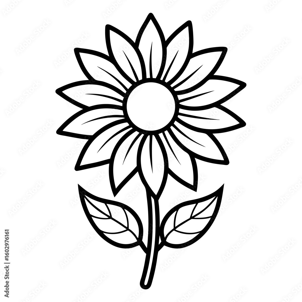 Fototapeta premium vector illustration of a sunflower