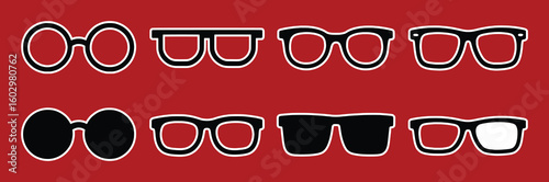 Diverse Eyewear Styles Black Silhouette Collection glasses spectacles