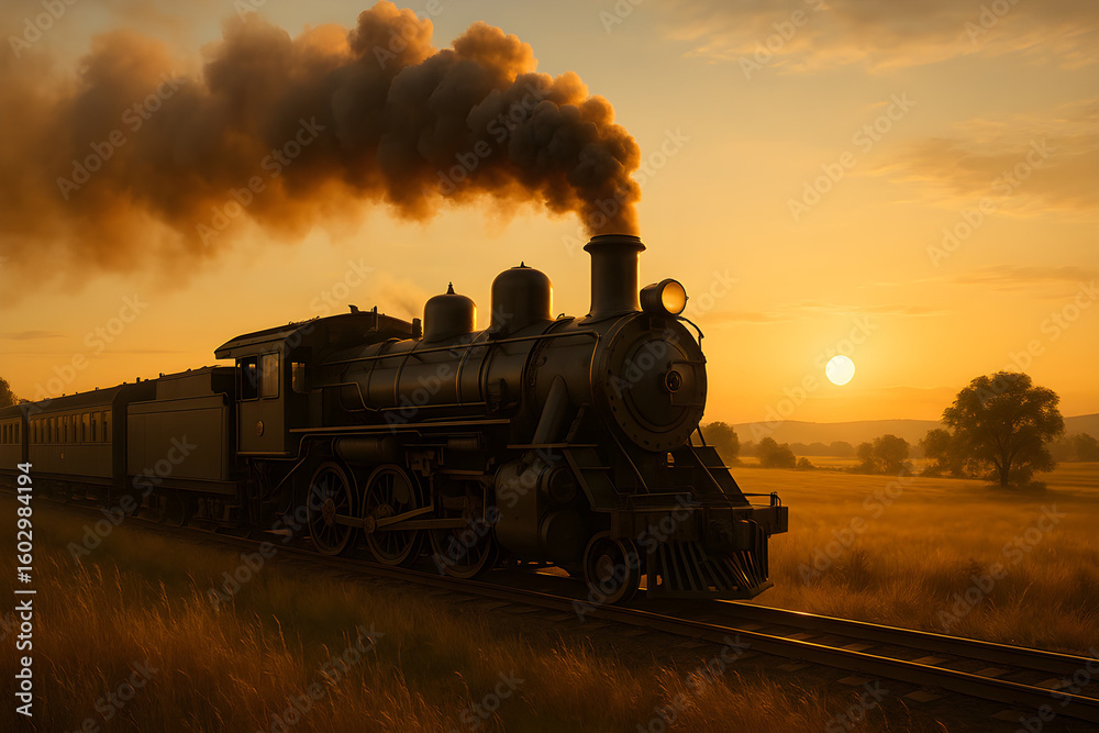 Obraz premium Golden Era Steam Engine