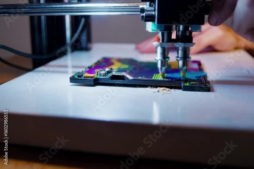 Fast-paced montage of multiple 3D print models (toys, tools, tech parts) being revealed, unboxed, or post-processed. Generative AI