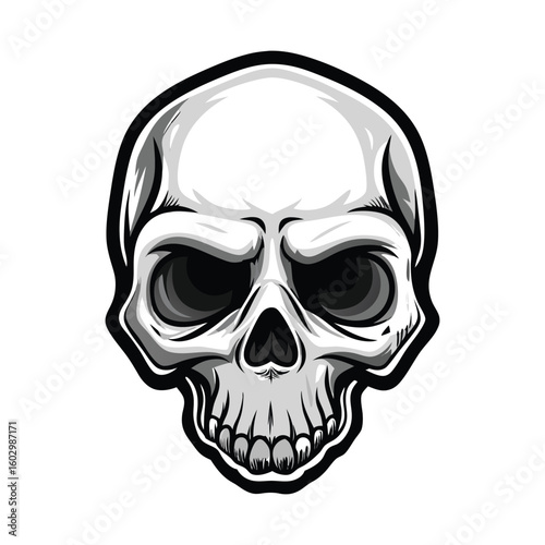Halloween Skull Vector Clipart – Perfect for Spooky Designs