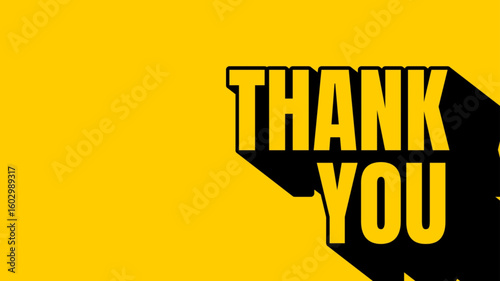 Thank you Retro speech bubble design. thankyou written in black colour on yellow background. Vector illustration