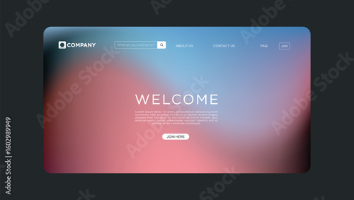Modern website landing page welcomes new visitors with a professional design and simple navigation