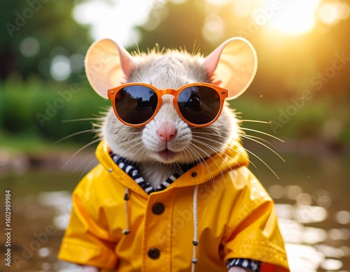 mouse in a hat
