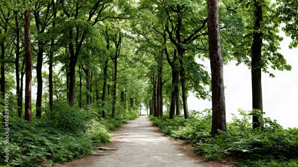 Obraz premium Dirt Path Through Green Forest