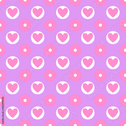 Wallpaper Mural seamless pattern with hearts Torontodigital.ca