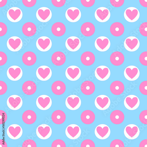 Wallpaper Mural Pink heart pattern  Torontodigital.ca