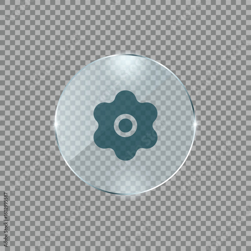 gear,button,icon glassy modern ui element for settings configuration preferences interface app design vector graphic
