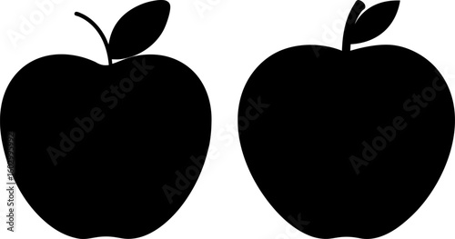 Black apple fruit vector, apple fruit art, apple fruit vector art design, Vector of apple fruit art, apple fruit isolated