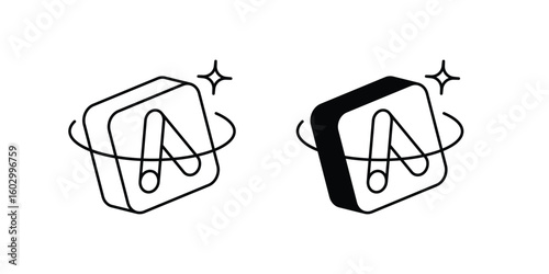 pay per click set icon with white background vector stock illustration