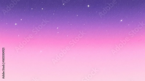 Gradient Sky with Stars: Pink to Purple Horizon