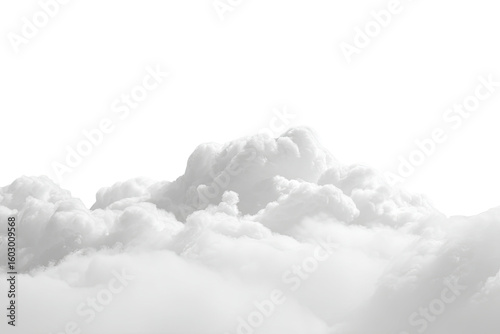 A monochrome cloud formation against a black background