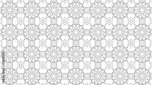 
Seamless modern vector wallpaper with abstract linear geometry in black over white, stylish and versatile pattern