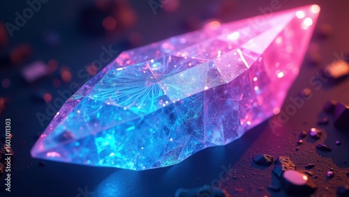 Wallpaper Mural Close-up of a vibrant, glowing crystal. Torontodigital.ca