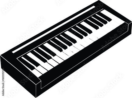 Electronic Musical Keyboard Instrument with Black and White Keys new 2025 trendy