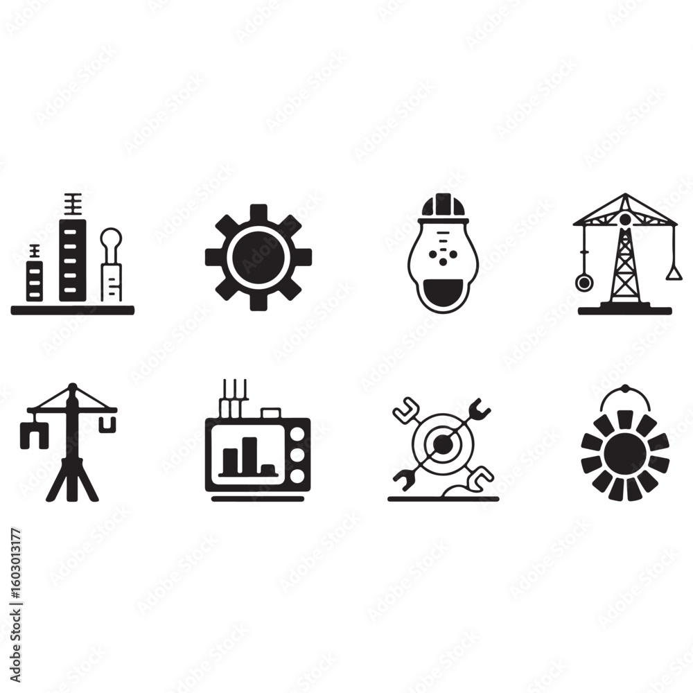 Fototapeta premium Vector ecology icon set for web design and business