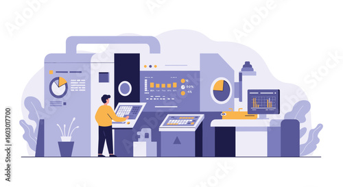 Advanced factory automation with smart technology and iot integration