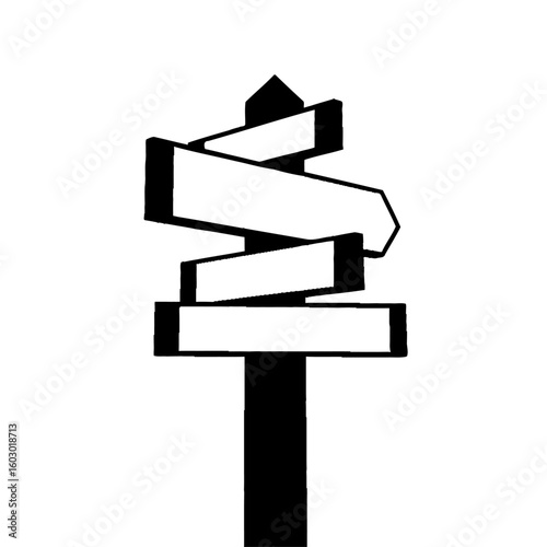 A blank signpost stands tall offering direction and guidance