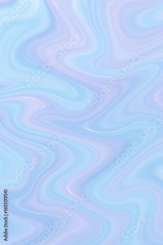 Pastel blue and purple liquid marble swirling together, forming sophisticated abstract design with smooth color blending