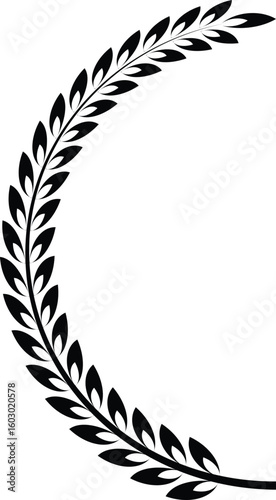 laurel wreath. simple empty wreath frame for award, certificate, trophy and more. vector illustration