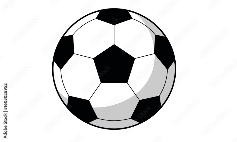Obraz premium Classic black and white soccer ball illustration